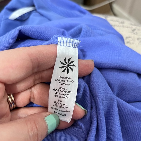 SOLD M Athleta Baja Purple Ruched Racerback Mini Dress - Picture 11 of 12